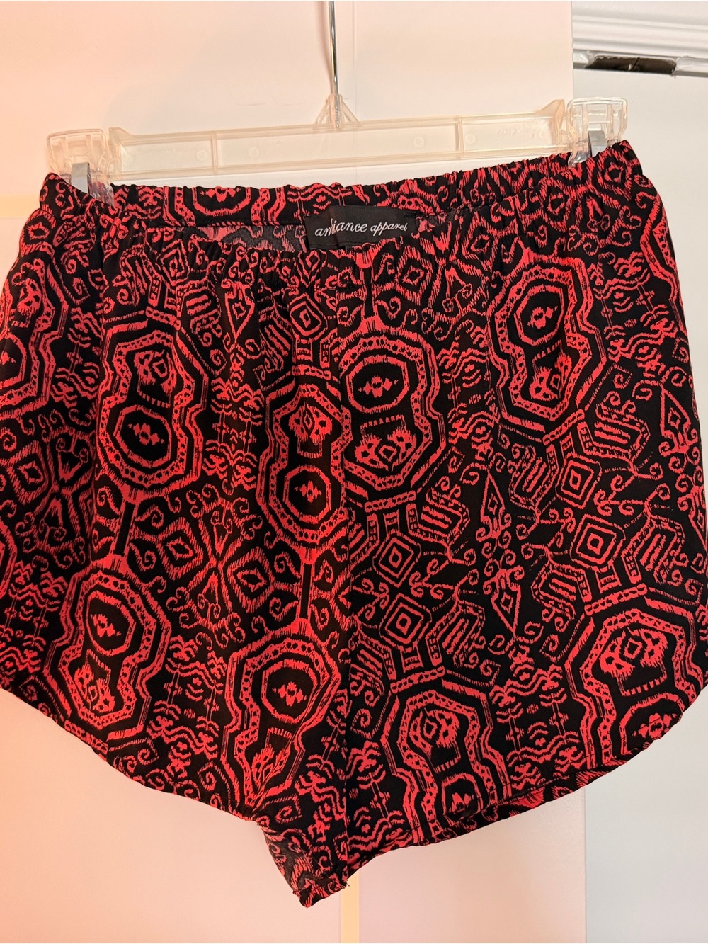 Ambiance Apparel Fuchsia & Black Patterned Women’s Shorts